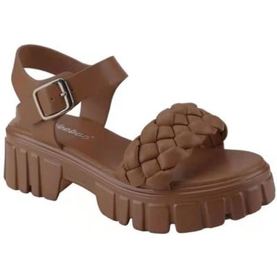 Geweven Platformsandalen Dames Zomer Snoepkleur Enkelbandje Gladiatorschoenen Dames Dikke Hakken Sandalias Mujer Grote Maat 43 38