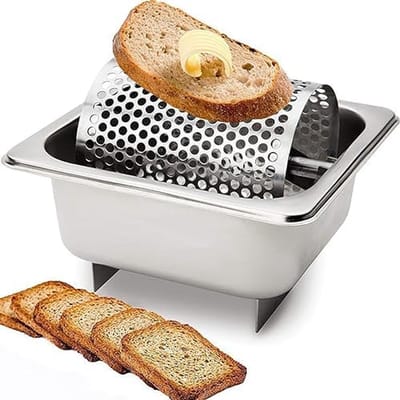 Boterdispenser Roller - Roestvrij staal - Brood Smeren - Mess-Free Toepassing - 38 oz Capaciteit - Zilver