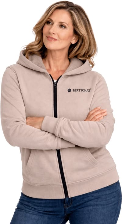 Verwarmd Vest - Dames | Verwarmde Hoodie | Vijf Verwarmingszones | Beige | Incl. Powerbank | S