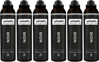 6x Amando Douche Foam Noir 200 ml