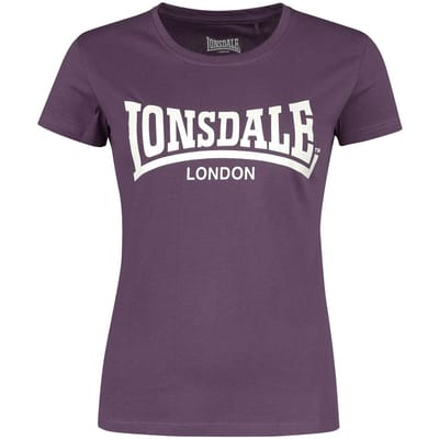 Lonsdale London T-shirt - CARTMEL - S - voor Vrouwen - aubergine