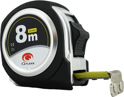 Q Flexx Rolbandmaat - Abs-behuizing Met Uv-laag - 8 M