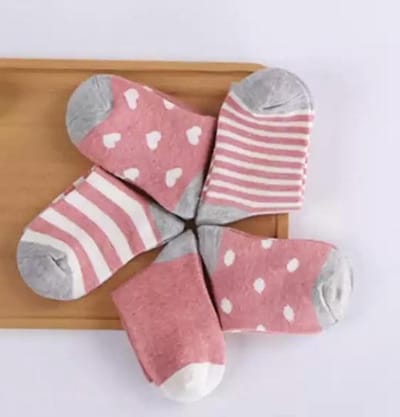 5 paar New born Baby sokken - Set babysokjes - 0-6 maanden - Rode Babysokken - Multipack - Kraamcadeau voor Jongen of Meisje - Babyshower Cadeau - Kraammand