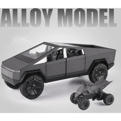 1:24 Cybertruck Pick-up Modèle de Voiture en Alliage Diecasts Jouet en Métal Véhicules Tout-Terrain Modèle de Voiture Simulation Son et Lumière Cadeau pour Enfants black