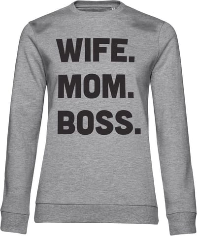 Hybris Dames Wife - Mom - Boss Girly-sweatshirt