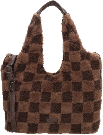 Beagles Foz Shopper - Crossbody - Handtas - Schoudertas - Teddy - Tote Bag - Dames Tas - Donkerbruin