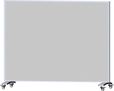 IVOL Mobiele Scheidingswand 160x120 cm - Akoestisch paneel - Whiteboard - Licht Grijs