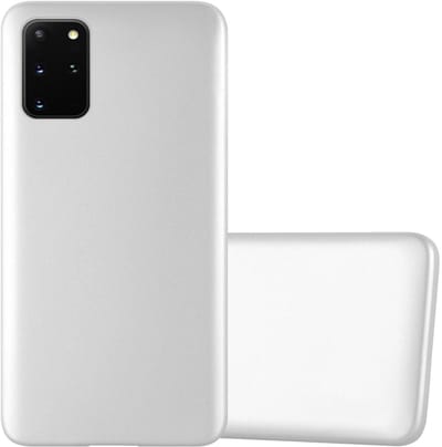 Cadorabo Hoesje geschikt voor Samsung Galaxy S20 PLUS in METALLIC ZILVER - Beschermhoes gemaakt van flexibel TPU silicone Case Cover