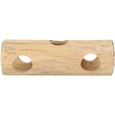 Tunnel en Bambou pour Hamster de Compagnie Jouet en Forme de Tube pour Jouer et Faire ses Dents(L) beige