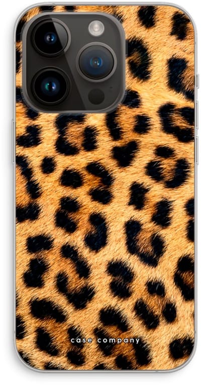 Case Company® - Hoesje geschikt voor iPhone 14 Pro hoesje - Luipaard - Soft Cover Telefoonhoesje - Bescherming aan alle Kanten en Schermrand