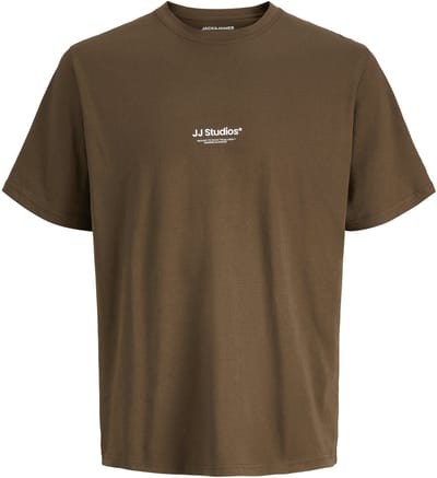 Jack & Jones T-shirt Jjesoho Tee Ss Crew Neck Noos 12278787 Cocoa Mannen Maat - L