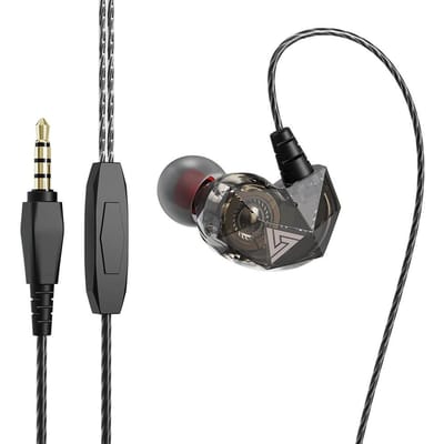 QKZ AK2 3.5mm casque filaire écouteurs intra-auriculaires musique écouteurs casques de sport avec Microphone noir
