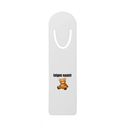 Hacebo® - teddybeer met eigen naam metalen boekenlegger - Teddybeer - kinderen/knuffel liefhebber - iemand die houdt van teddyberen - verjaardag - cadeau - kado - geschenk Bladwijzer boekenleggers - 12.7 cm x 3.2cm