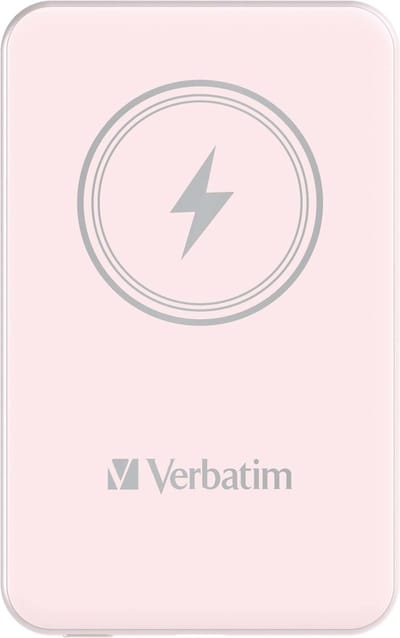 Verbatim Charge n Go Magnetic Wireless Powerbank 5000 mAh Fast Charge, Quick Charge 3.0, USB PD 3.0, Adaptive Fast Charge LiPo USB-C Pink