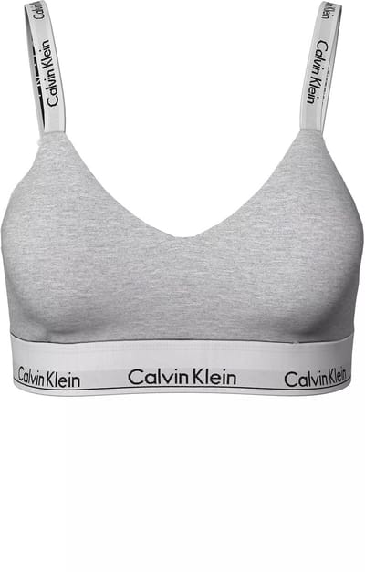 Calvin Klein dames Modern Cotton lightly lined bralette - bralette - grijs