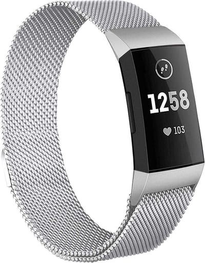 Bandje geschikt voor Fitbit Charge 3 - Zilver Milanese Band