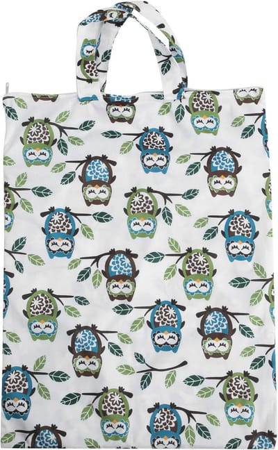 Waterdichte Grote Capaciteit Luierorganizer voor Baby - Herbruikbare Luieropslag - Zwembad Gym Yoga - Snacks Zakken - Alle Leeftijden - Wasbare Doekluiers - Wit