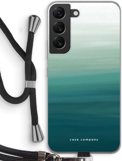 Case Company® - Hoesje met koord geschikt voor Samsung Galaxy S22 hoesje met Koord - Ocean - Telefoonhoesje met Zwart Koord - Bescherming aan alle Kanten en Over de Schermrand