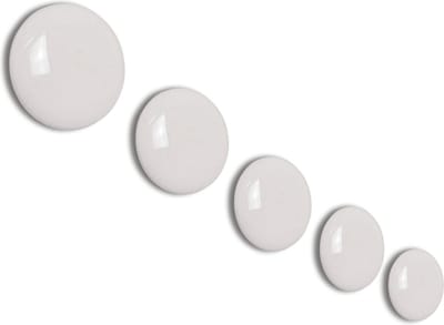 SMIT VISUAL Glasbordmagneten - Magneten - wit - extra sterk - 5 stuks