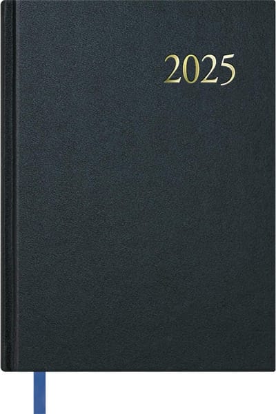 Agenda 2025 - Planner Dagelijks - Afspraken Plannen - Dag per Pagina - A5 Formaat - Zwart