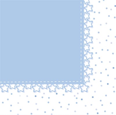 BIGIEMME SRL - 20 blauwe sterren papieren servetten 33 x 33 cm