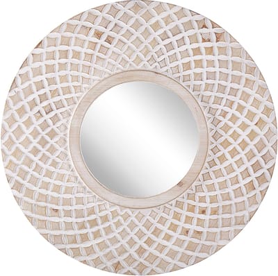POMARO - Wandspiegel - Lichtbruin - Dennenhout