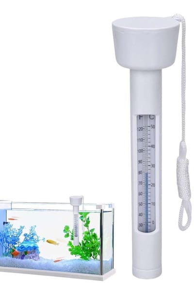 EXCITAT Thermometer - Zwembadthermometer - met draadwarmte-indicator - Geschikt voor zwembaden, vijvers, spa's en aquaria