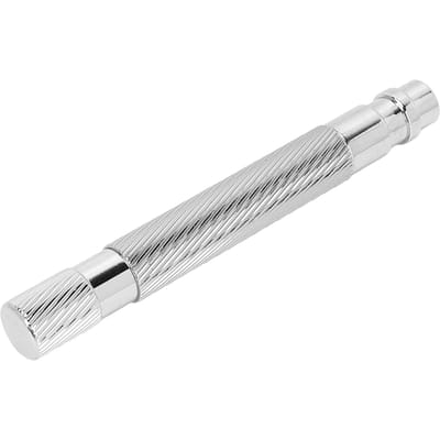 Rasoir de sécurité pour homme Manche en métal de remplacement Manche de rasoir manuel Manche de rasoir rétro Noir argenté