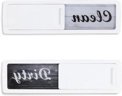 Reversible magnetische indicator voor vaatwasser - Sterke magneten, krasvrije keuken decoratie, schoon en vuil signaal, wit