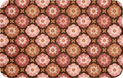 Badmat 80x50 cm - Antislip - Geometrisch - Bloemen - Kleurrijk - Badmatten voor badkamer - Badkamermat - Douchemat - Badkamer mat