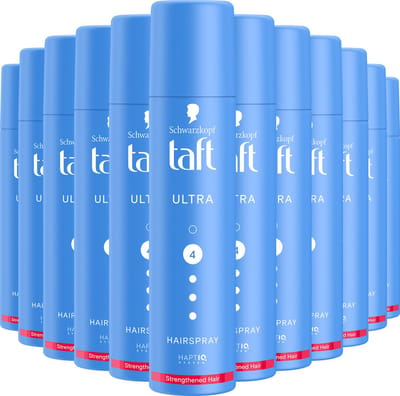 Taft Hairspray Ultra Strong Pocket Size - Haarstyling - Sterke Fixatie - Voordeelverpakking - 12x 75 ml