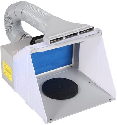 Dailygoods - Airbrush-cabine - Airbrush-spuitbox - Opvouwbaar en lichtgewicht - 46 x 34 x 27 cm - Energiebesparend - Geschikt voor ambachten en taartv...