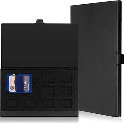 Simkaart Houder - Geheugenkaart Case - Reizen Organiseren - Antimagnetisch Ontwerp - 12 Nano Slots - Zwart