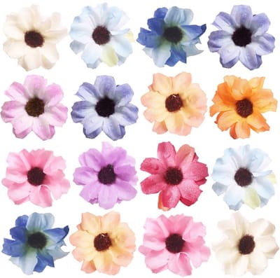 Dailygoods- Kunstbloemen 100 stuks - Bloemenboeket - Kunstbloemkoppen - Decoratie - Bruiloft - Doe-het-zelf - Knutselen - Nep Bloemen