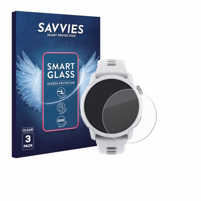 3 Stuks Savvies Screenprotector - geschikt voor Coros Pace 2/ 4 - beschermfolie glas transparant