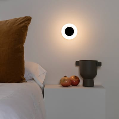 FARO BARCELONA LED wandlamp Moy in zwart met glazen kap