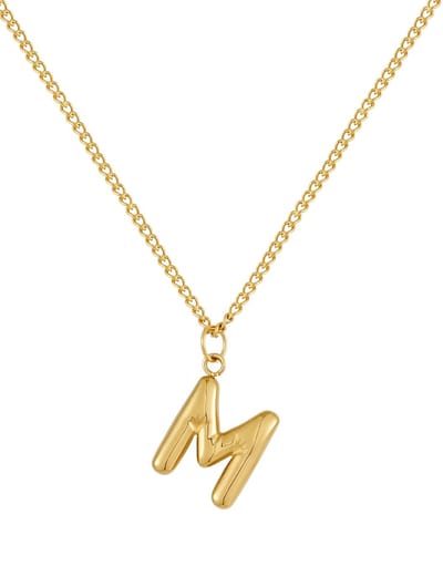 good.designs Ketting met bubbel-initialen hanger M