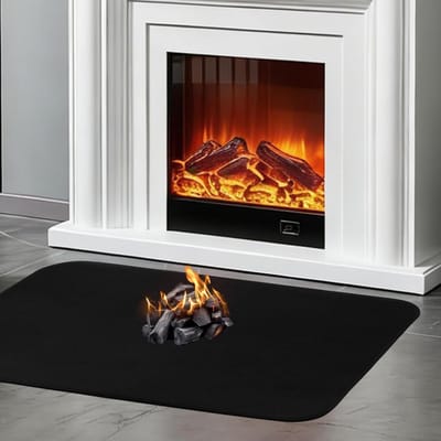 Vuurvaste onderlegger - Hittebeschermingsmat - Bescherming tegen hitte - Hoge temperatuurbestendigheid - 100 x 60 cm - Zwart