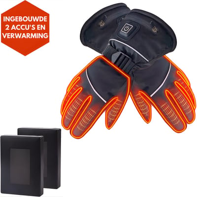 JustValue Verwarmde Handschoenen met Accu Pro – Maat M – 5000mAh Elektrische – Handwarmer – Water- en Windafstotend – Heren – Zwart