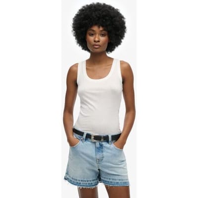 Superdry Studios Lichtgewicht Racerback Hemdje White Grootte: 44