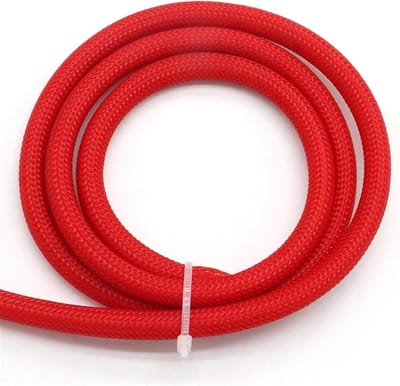 Gevlochten Kabelmantel - Kabelbescherming Huls - Kabels Organiseren - Hoge Dichtheid PET - 1 Meter - Rood