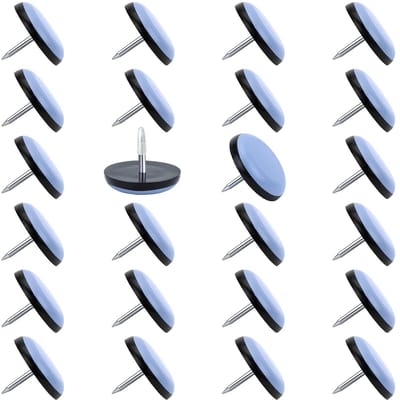 carmdering - Meubelglijders - Meubelviltjes - Anti-kras Glijders - 30 stuks, PTFE/Teflon, 25mm, 5mm dik, inslagsysteem - Voor stoelen & tafels - Stil & beschermt vloeren