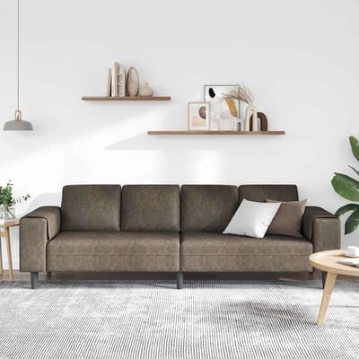 vidaXL - Woonkamerbank - Donkergrijs - 250 - x - 77 - x - 76 - cm