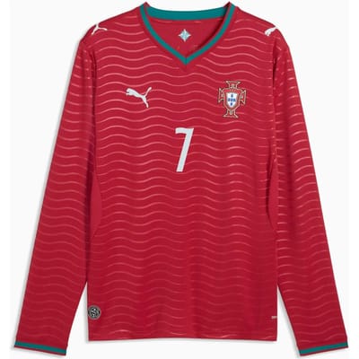 Puma FW25 Portugal 2026 Lange Mouw Thuisshirt Speler Cristiano Ronaldo 7 Heren shirt 78814277 L brown