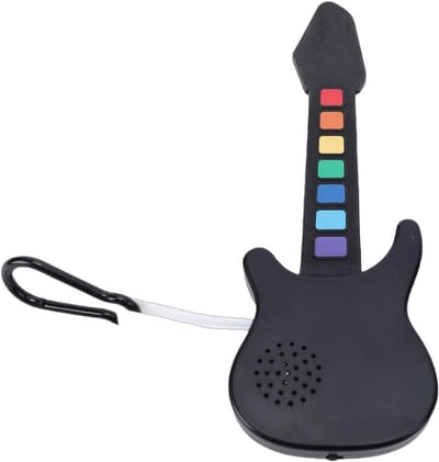 Mini Gitaar Speelgoed - Muziek Sleutelhanger - Muziek Leren - Met Geluidschip - 22 x 14 cm - Kleurrijk