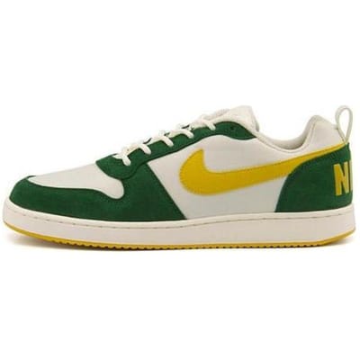 Nike Court Borough Low Premium Antidérapantes Durables Chaussures de Skate Basses Homme Baskets Blanc Vert Jaune 844881-100 46 beige