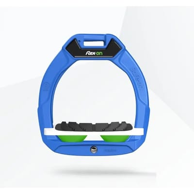 Veiligheidsstijgbeugels met schuine grip Blauw/Wit/Groen kind Flex-On Safe-On