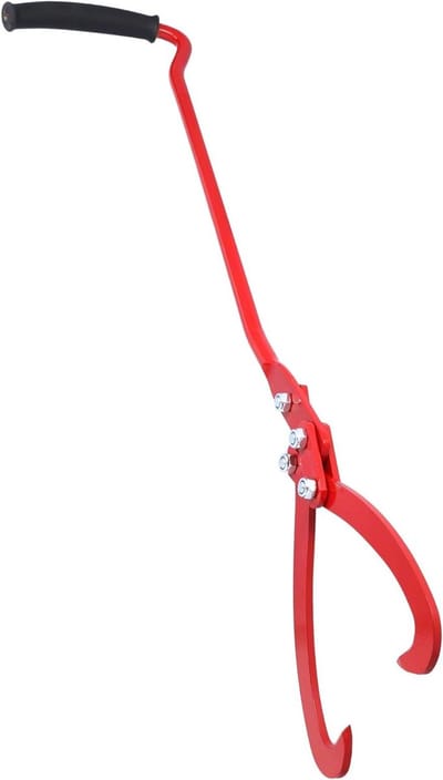 Houttrekker - Grijper - Hout Verplaatsen - 90° Draaibaar Handvat - 720 mm - Zwart Rood