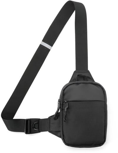 Dailygoods- Schoudertas Waterdicht - Sling Tas - Rugzak voor Outdoor - Verstelbare Heupriem - Nylon - Binnenzak voor Mobiele Telefoon - Crossbody Tas