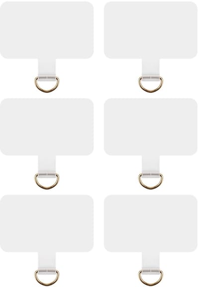 Dailygoods- Telefoonlanyard Transparant - 6 Stuks - Multifunctioneel - Telefoonaccessoires - Telefoonbandconnector - Betrouwbaar Materiaal - Telefoonaccessoire